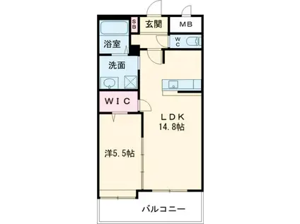 ARIETTA UTO(1LDK/1階)の間取り写真