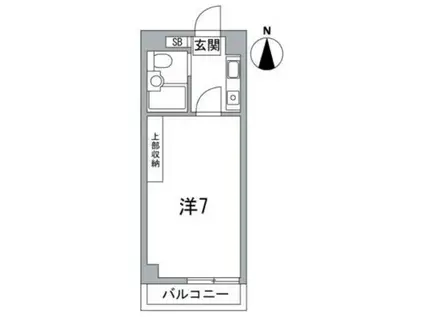 クレシェンド鷺宮(1K/2階)の間取り写真