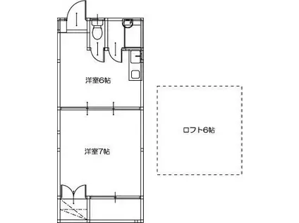 アーバンフラット(1DK/3階)の間取り写真