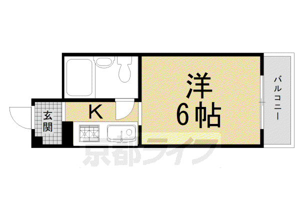 松本マンション(1K/3階)の間取り写真