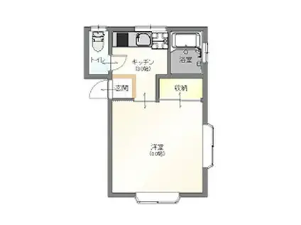 メゾンホリアイ(1K/1階)の間取り写真