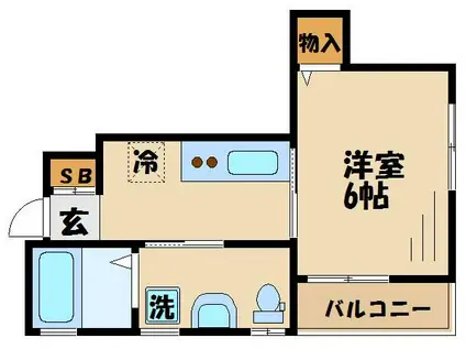 THE LIFE(1K/1階)の間取り写真