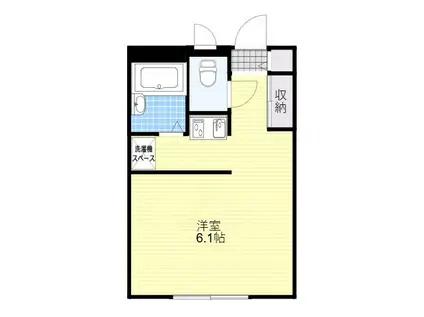 しらさぎ(1K/2階)の間取り写真