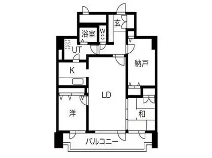 ドエル大谷地(3LDK/6階)の間取り写真