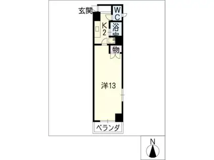 江口THビル(1K/3階)の間取り写真