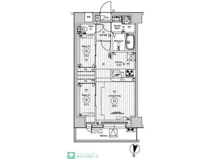 メイクスアート五反野(2LDK/5階)の間取り写真
