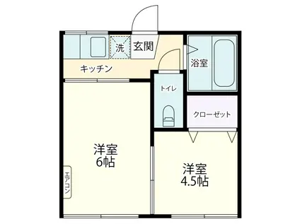 藤和ハイツ(2K/2階)の間取り写真