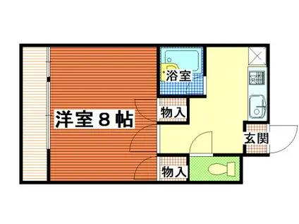 フローラルながせ(1K/3階)の間取り写真