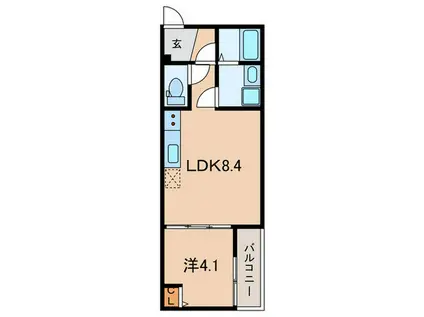ALEGRIA芦屋西(1LDK/1階)の間取り写真