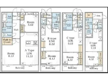 リブリ・淵野辺III(1LDK/2階)の間取り写真