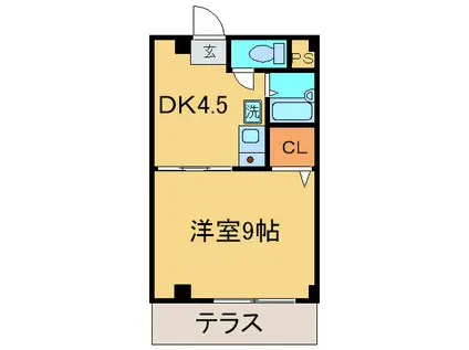 アパ-トメント カヤ(1DK/1階)の間取り写真