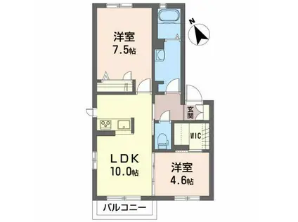 アンビエラ(2LDK/2階)の間取り写真