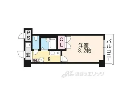 クレスト草津(1K/11階)の間取り写真