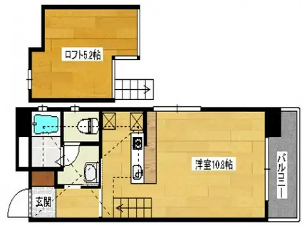 エンバシーコート矢賀(ワンルーム/4階)の間取り写真