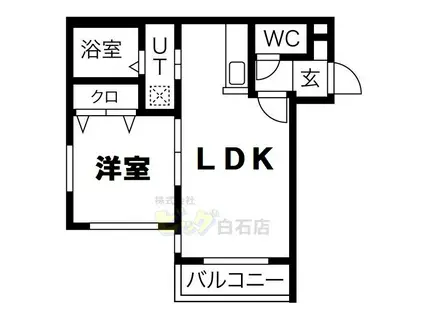 ソラーナレジデンス(1LDK/1階)の間取り写真