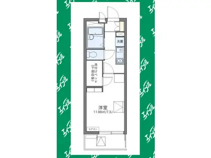 レオパレスティーケー7(1K/3階)の間取り写真