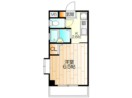 BE WITH YOU(1K/2階)の間取り写真