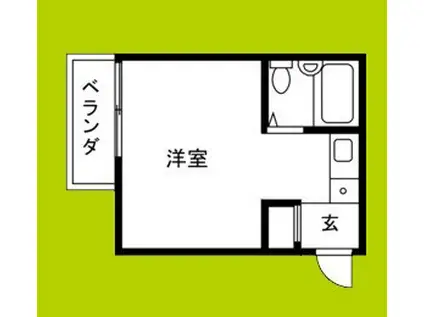 ハイツ椿(ワンルーム/3階)の間取り写真