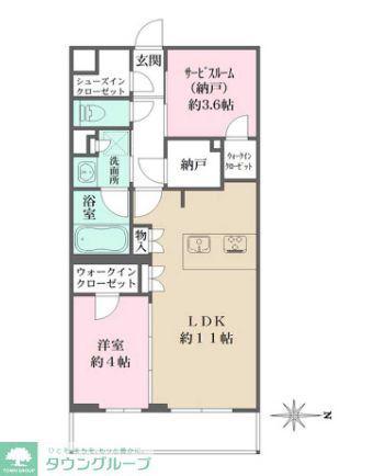 LA PERLA JIYUGAOKAII(1SLDK/3階)の間取り写真
