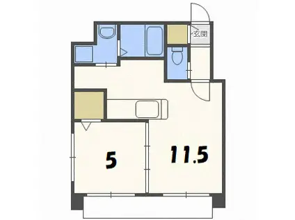 スペチアーレ札幌(1LDK/6階)の間取り写真