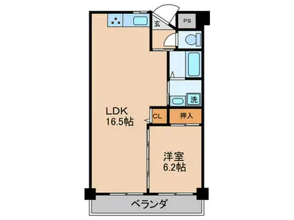 アイビース・コート(1LDK/2階)の間取り写真