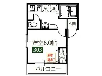 MELDIA南4丁目NO.2(1K/3階)の間取り写真