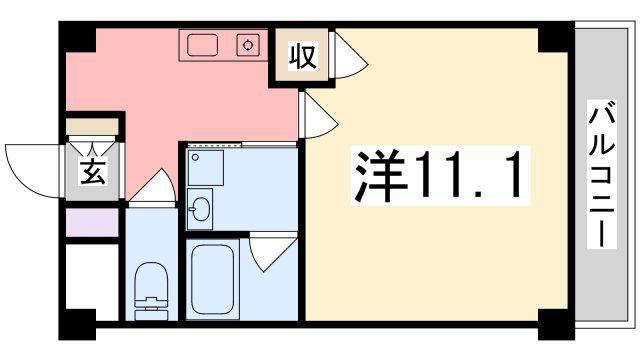 リオンドール(1K/3階)の間取り写真