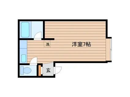 ヴィラトッチ(ワンルーム/1階)の間取り写真