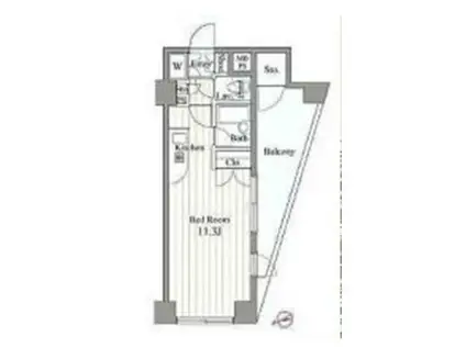 ジェイパーク代々木(1K/4階)の間取り写真