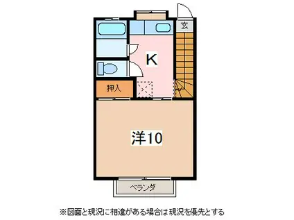 稼ぐ家姫17号(1K/2階)の間取り写真