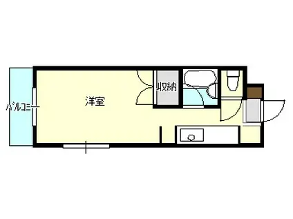 メゾン・ド・スイーム(ワンルーム/3階)の間取り写真