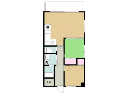 エルパーク浮島(2LDK/3階)の間取り写真