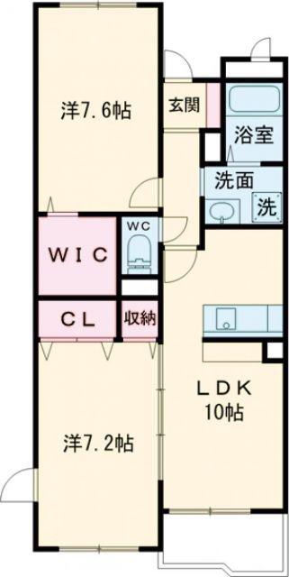 キャッスル本郷(2LDK/3階)の間取り写真