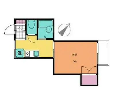 エイチエックス 日吉(1K/2階)の間取り写真