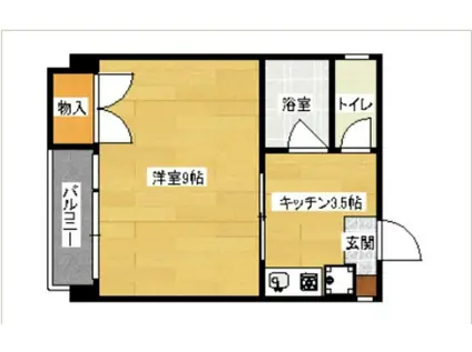 メゾンホソカワ(1K/4階)の間取り写真