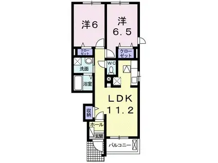グラン・エストIII(2LDK/1階)の間取り写真