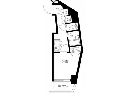 スカイコート新宿落合南長崎駅前(1K/7階)の間取り写真