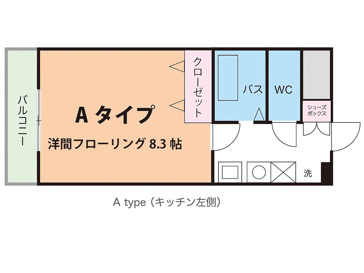 レトワル明神町(1K/4階)の間取り写真