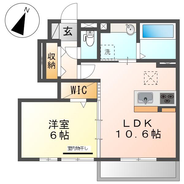 D-ROOMTOBA(1LDK/1階)の間取り写真