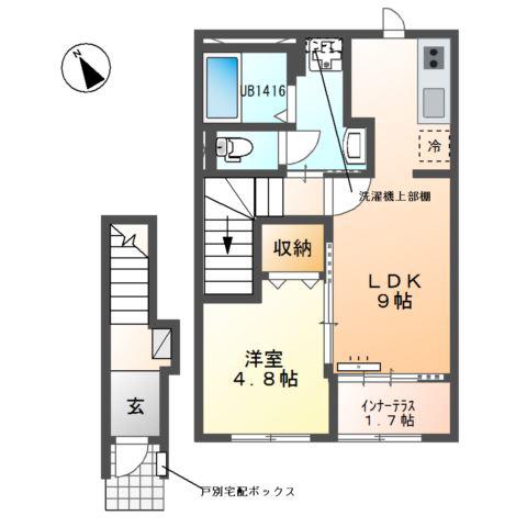 NEOリバティ(1LDK/2階)の間取り写真