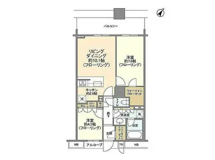 BRILLIA MARE有明 TOWER&GARDEN(2LDK/25階)の間取り写真