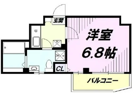 フォレント(1K/2階)の間取り写真