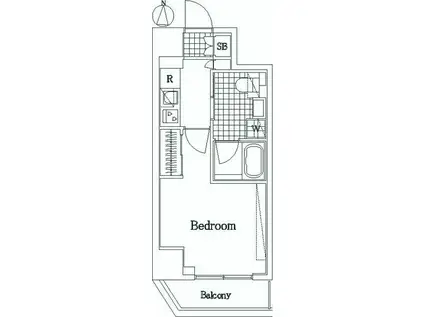 ザ・レジデンス・オブ・トーキョーJY10(1K/2階)の間取り写真