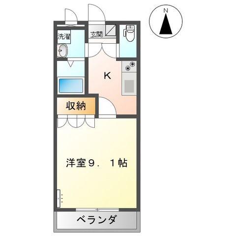 FT SHANGRI-LA(1K/1階)の間取り写真
