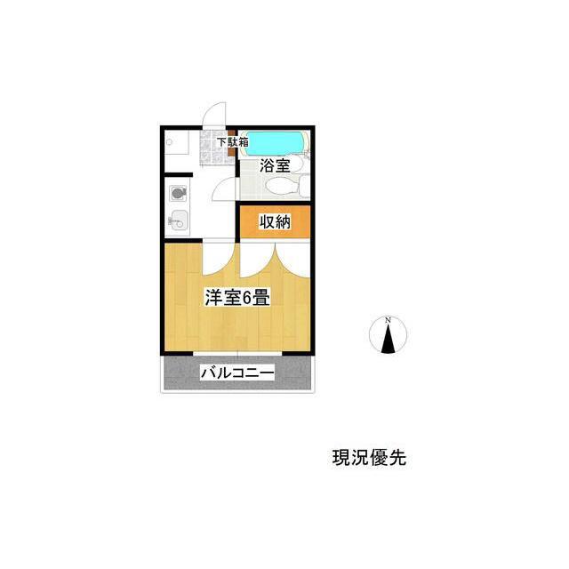 ビラサンパレス(1K/1階)の間取り写真