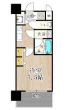 CITY SPIRE西中島(1K/7階)の間取り写真