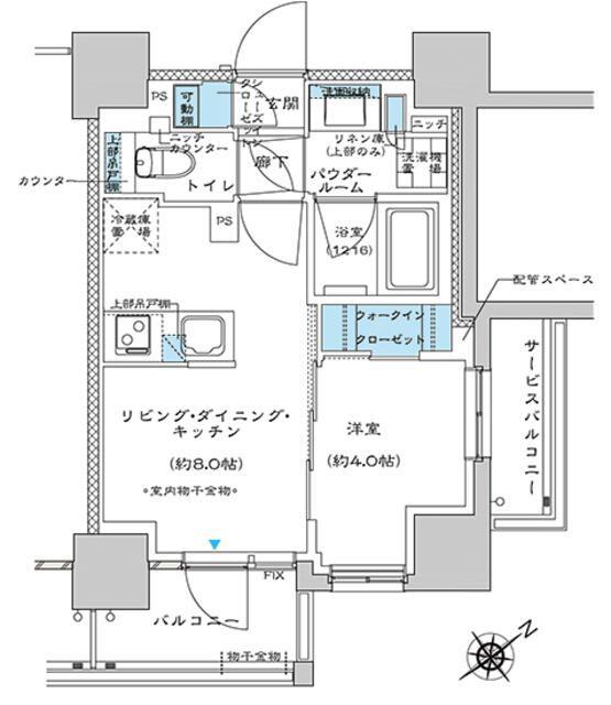 プレミスト板橋(1LDK/7階)の間取り写真