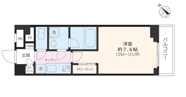 BRILLER RESIDENCE文京(1K/3階)の間取り写真