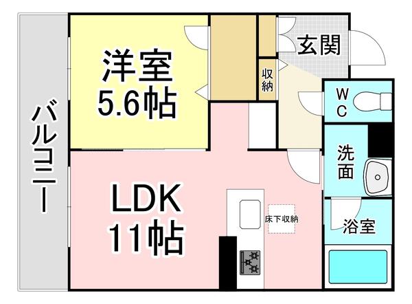 シャーメゾン・ネバーランド(1LDK/1階)の間取り写真
