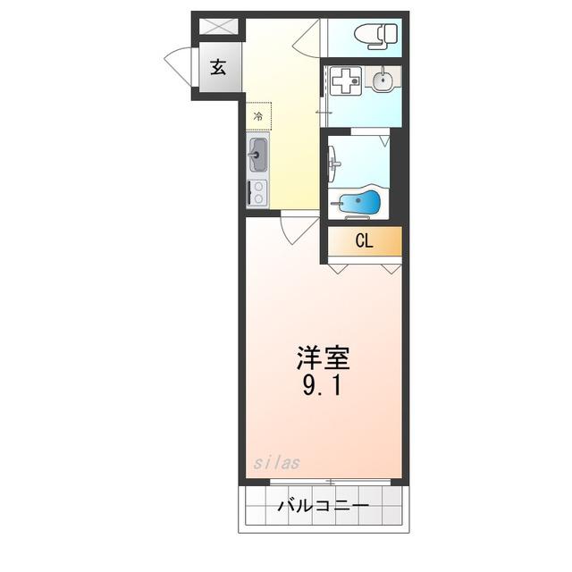 フジパレス西湊II番館(1K/1階)の間取り写真